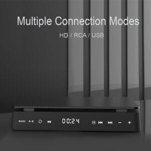 Compact Size, MEGICOT VCD/DVD Player with Touch Buttons, Remote & AV Ports - Connects to TV, Supports CD, DVD, USB Flash 1080P Video Playback, USB Powered, Compact Size