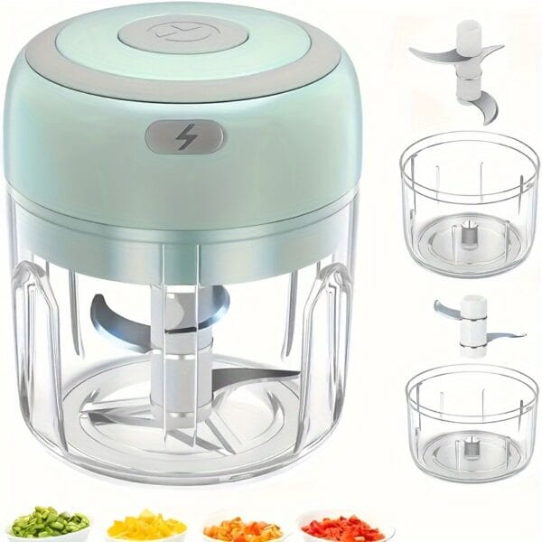 Wireless Portable Mini Food Blender, Chopper, Grinder with USB Charging - Electric Mixer and Food Processor for Kitchen Use, Compact Design for Easy Storage, Perfect for On-the-Go Meals, Kitchen Appliance, Modern Kitchenware, Durable Kitchen Tool