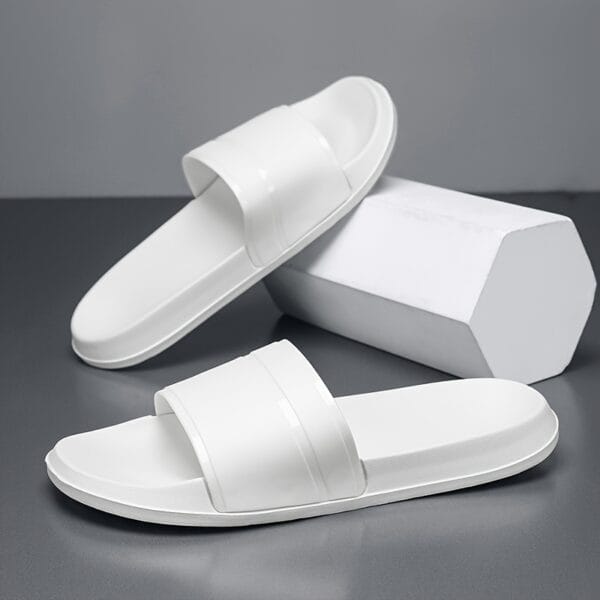 Comfortable 30mm Thick Sole Slippers - Lightweight Quick-Dry Bathroom and Home Shoes with Non-Slip Textured Sole, Cushioned Footbed - Soft EVA Slippers for Men and Women Indoor/Outdoor Use - Easy to Clean Design, Durable Non-Slip, Geometric Pattern, Comfortable Footwear, Unisex Office Workers