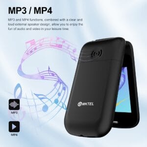 MKTEL M9 Feature Phone with 1.77" LCD Display, 800mAh Long-Lasting Battery, Dual SIM, FM Radio, Flashlight, Camera - Compact Everyday Essentials Mobile Phone for Calls, Text, Multimedia - Compatible with USB Cable, Texting Device, Simple Interface, Sturdy Design, Casual Users