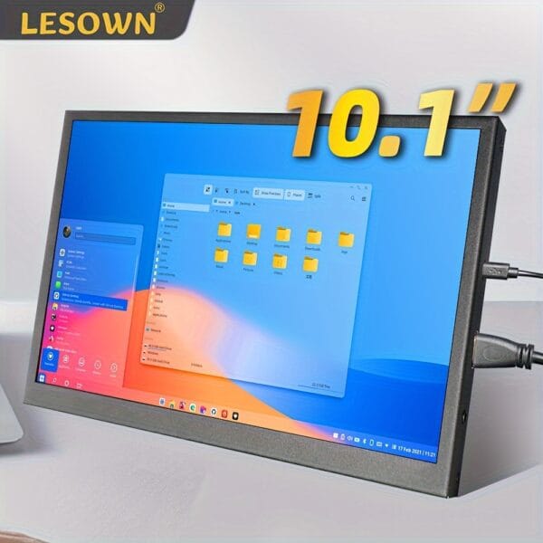 product-fancy-138de775-a079-467b-8e97-b845a320963a LESOWN 10 Inch Monitor Small HDTV Monitor IPS Screen Portable Wide Secondary Display 1024x600 Resolution Small HDTV Extended Screen 10.1 inch Display External Laptop PC Monitor Build In Speakers VESA for PC Windows Raspberry Pi Gaming CCTV Raspberry Pi PC Computer Monitor HDTV USB Input Black Monitor Free Driver