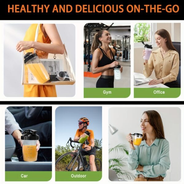 Smoothie Blender, Blender for Shakes and Smoothies, 15pcs Personal Blender and Grinder Combo for Kitchen Single Serve Mixer Blender for Juices Youngsters Food Nutritious Recipe with Brush, Juicing Station|Modern Kitchen Appliance|Durable Construction