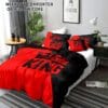 3pcs Soft & Breathable Polyester Duvet Cover Set - King & Crown Print, Includes 1 Duvet Cover and 2 Pillowcases, Perfect for Bedroom & Guest Room, Machine Washable