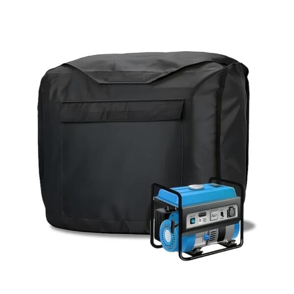 Portable Generator Cover - Durable Fabric with Drawstring Closure, Black Protective Case for Outdoor Power Tools, All-Weather Storage Solution, Secure Generator Storage | Functional Design | Cover