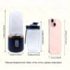 Portable Juicer 2-in-1 Multifunctional Rechargeble Battery | Compact Food Grade Polypropylene Cup for Personal and Family Fruit Squeezing, Easy to Carry Outdoors Durabl Plastic Material with 6 Blades & USB Charger - Suitable for Making Smoothies Shakes Iced Drinks Valentine's Day Thanksgiving Christmas Mother’S DAY Gift