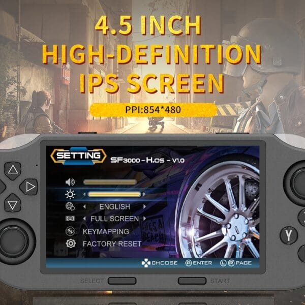 SF3000 Portable Handheld Game Player IPS Screen Retro Video Game Console for Adult Gift Gaming console