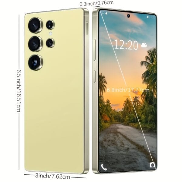 Globeally Unlocked New Smartphone Android 12 System Smartphone 8GB+256GB 6.8-inch Display 48MP+72MP Camera 5800mAh Large Battery Super Long Battery Life Dual SIM Support Face Recognition Unlocking Perfect Holiday Gift for Halloween/Christmas