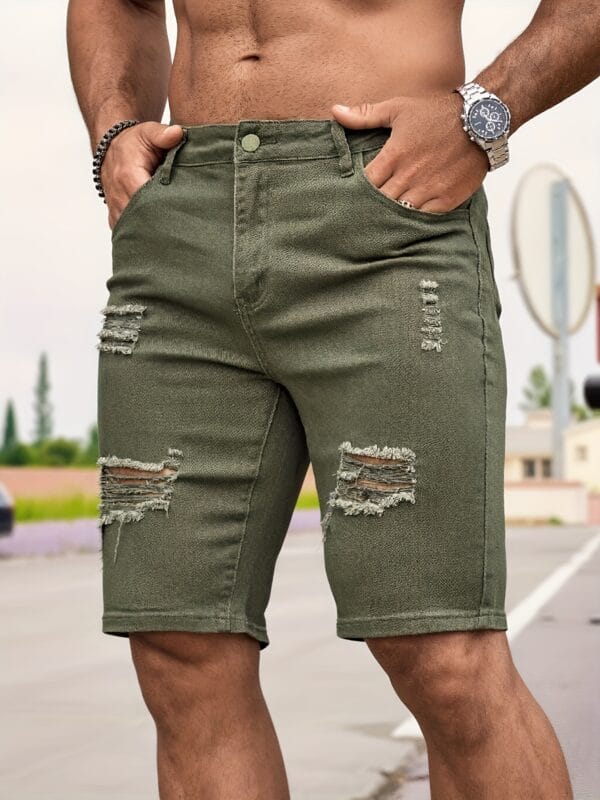 product-fancy-1c255685-ca13-49c0-ba9e-8d4e1de7fb18 Denim Shorts in Army Green