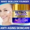 YCB Retinol Collagen Moisturizing Cream 60g/2.12oz - Face Cream with Hyaluronic Acid, Vitamin E, Shea Butter & Caffeine - Firms, Lifts Sagging Light Beige, Improves Elasticity, Even Light Beige, All Light Beige Types, Elegant Packaging, Advanced Skincare Formula