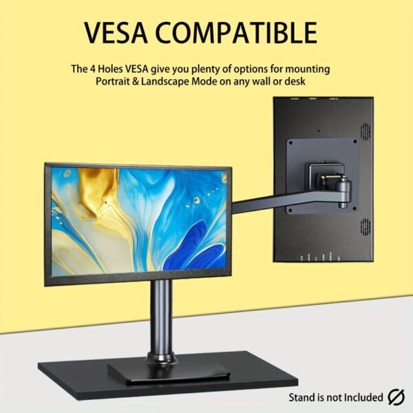 product-fancy-238eb2b1-d62c-4614-af89-f42780ba28c5 LESOWN 10 Inch Monitor Small HDTV Monitor IPS Screen Portable Wide Secondary Display 1024x600 Resolution Small HDTV Extended Screen 10.1 inch Display External Laptop PC Monitor Build In Speakers VESA for PC Windows Raspberry Pi Gaming CCTV Raspberry Pi PC Computer Monitor HDTV USB Input Black Monitor Free Driver