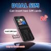 New 2G Foldable Phone Dual SIM Dual Standby, Call, SMS, Music