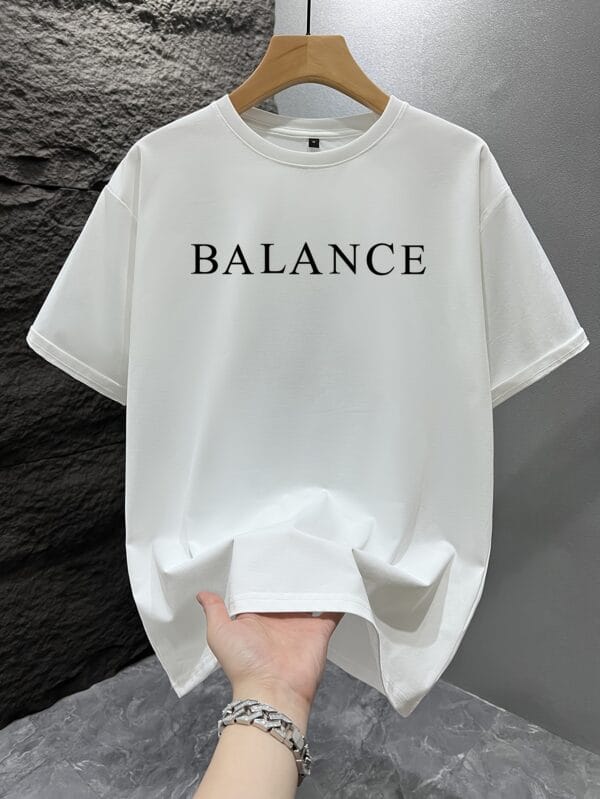 Men'S Short Sleeve T-Shirt, 100% Polyester Fabric, Loose Fit with English Pattern, Fashion Casual Crew Neck Top for Spring and Summer Outdoor Wear, Suitable for 11 Festivals