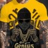 Digital Print Hip-Hop Style Genius Letter Pattern, Print T-Shirt, Short Sleeve Top to Express Personality