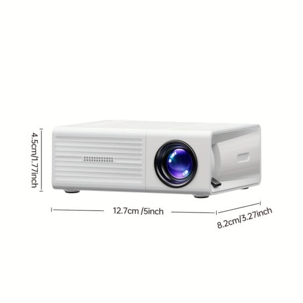 HD Mini LCD Projector for Home Theater & Outdoor Camping, Remote Controlled, USB AV & SD Card Compatible, 4:3 Aspect Ratio, 20 ANSI Lumens Brightness, Ideal for Christmas, Halloween, Thanksgiving Gifts, Camping Projector | Sleek Projector | USB Cable, Mini Projector
