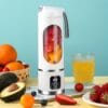Portable USB-Rechargeable Blender & Juicer - 10.14oz to 16.91oz Capacity, Easy-Clean Food-Grade ABS, 18650 Lithium Battery, Perfect for Fruit, Vegetable, and Smoothie Drinks, Smoothie Maker, Sleek Appliance, Durable Construction
