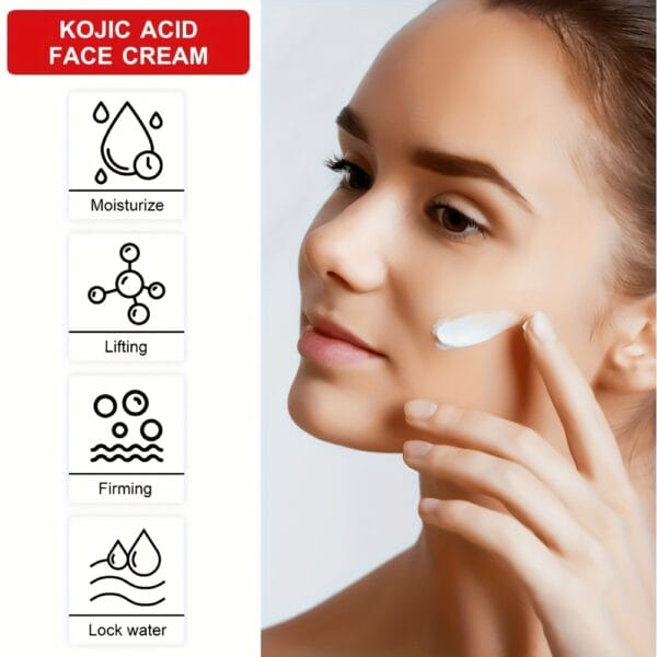 SUYARUN Kojic Acid+Vc Brightening Cream Rich in Retinol+Collagen+Plant Lipids to Lighten & Firm The Face, Evenly Lightens The Complexion, Controls Oil And Water Retention, Suitable for Both Men And Women. Reduce The Look of (Or Appearance Of) Dark Spots, Discoloration.