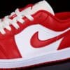NIKE Jordan Men's Air Jordan 1 Low "Aluminum" Retro Basketball Shoes in Red and White
