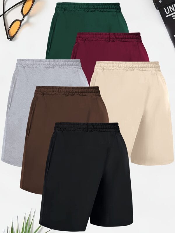 6pcs Fashionable Men's Summer Casual Jeans Shorts, Suitable For Outdoor Date, Comfortable And Versatile