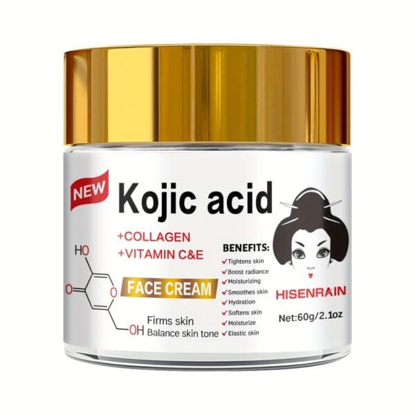 SUYARUN Kojic Acid+Vc Brightening Cream Rich in Retinol+Collagen+Plant Lipids to Lighten & Firm The Face, Evenly Lightens The Complexion, Controls Oil And Water Retention, Suitable for Both Men And Women. Reduce The Look of (Or Appearance Of) Dark Spots, Discoloration.