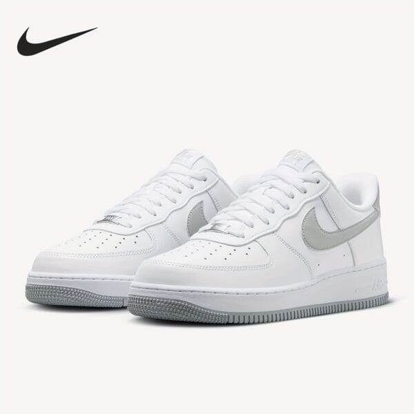 Nike Air Force 1 '07 White grey Men's minimalist classic low cut casual board shoes FJ4146-100