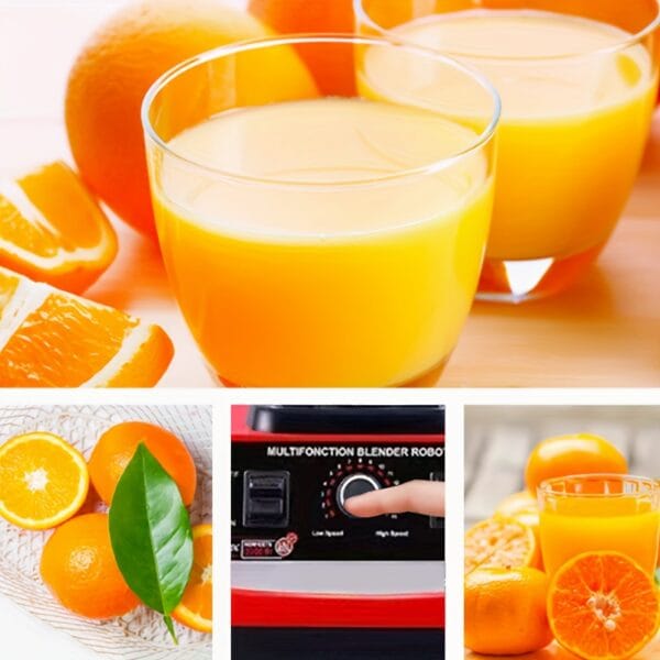 Multi-Functional 12-Speed Manual Juicer Blender with Ice Crusher - Perfect for Home, RV, and Outdoor Use - Ideal for Smoothies, Shakes, and Meal Prep - ABS Material, 110-130V Power Supply, Blender for Kitchen