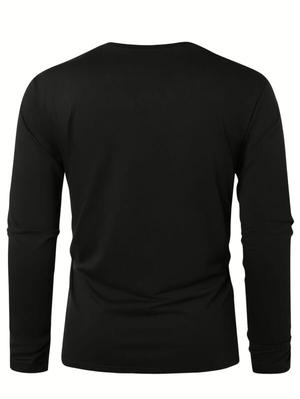 product-fancy-42dd57e9-5c13-4ede-8645-76ea230cfede Men'S Long Sleeve T-Shirt - Black to Brown Ombre with CALVIN Lettering, Stretch Comfort Fit for Everyday & Formal Wear, Spring/Fall Essential - CALVIN Apparel, Spring Fall Top, Modern Casual Tee, Smooth Texture Shirt