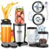 Smoothie Blender, Blender for Shakes and Smoothies, 15pcs Personal Blender and Grinder Combo for Kitchen Single Serve Mixer Blender for Juices Youngsters Food Nutritious Recipe with Brush, Juicing Station|Modern Kitchen Appliance|Durable Construction
