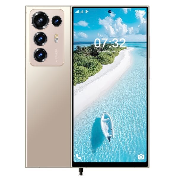 Unlocked Large-Screen Smart Phone, All-New Global Android 5G Phone, Featuring a 7.3-Inch Extra-Large HD Display, 8GB + 256GB Storage, 5800Mah High-Capacity Battery, 16MP + 24MP Cameras, Android 13 System with an 8-Core Processor.