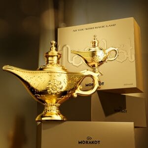 Elegant Golden Wishing Lamp Perfume for Women - 2.87oz, Refreshing Floral Scent, Formaldehyde-Free, Perfect for Dates, Birthdays, Holidays & Special Occasions, Ideal Christmas Gift