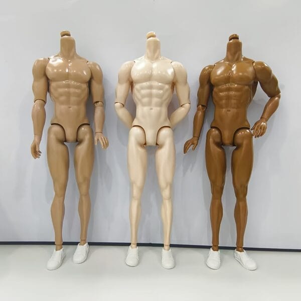 product-fancy-49b1ad0b-6fcf-45ca-bd1e-cf28c5c8ce14 1pc Human Body Model Doll Accessory - Muscular Man. He Has a Clear And Full Chest Muscle Outline, Showcasing The Beauty of Male Strength. The Plain Body Is 31Cm Tall And Available in Three Colors. It Can Be Used As a Figure, Doll, Or Decorative Item; a Birthday Gift Or Present, Doll Shoes