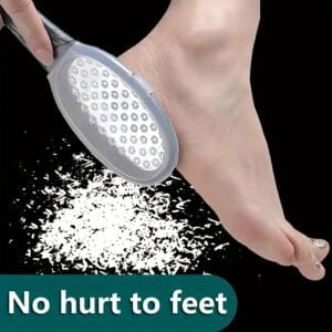 product-fancy-4a5356ad-44b2-446e-abe7-11a4a36db84b Professional Heavy-Duty Stainless Steel Foot File - Heavy-Grit Nail Scrubber & Remover with Anti-Splash Design, Rust-Resistant Pedicure Tool for Home, Salon, Spa - No Battery Needed, Easy to Clean, Pedicure Tools for Feet, Sleek Design, Longlasting Material, Salon Professionals