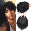 Short Crochet Wigs Synthetic Clips in Hair Toupee Extensions Afro Synthetic Braided Half Wig Dreadlock Hairpieces for Men Women Boy Male Father'S Day