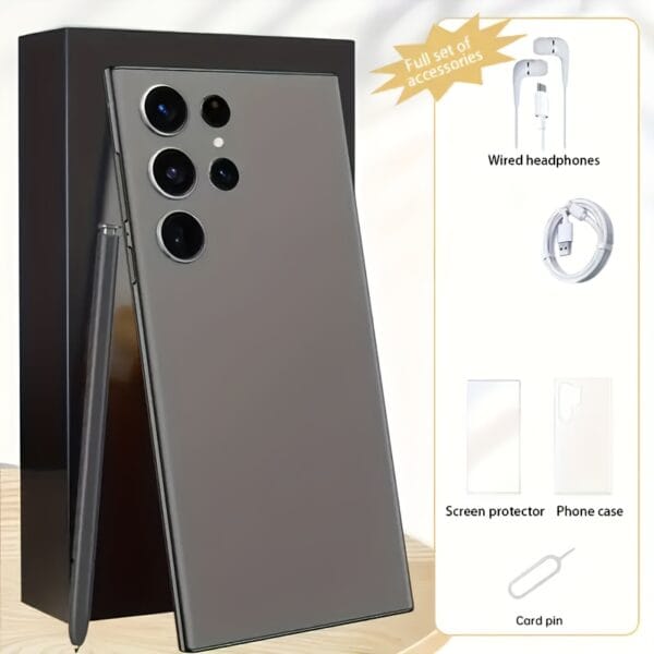 Globally unlocked 6GB+128GB smartphone with Android 12, 6.8-inch display, Dual SIM dual standby, built-in stylus, 5800mAh battery, 16MP+50MP camera, fast charging, lag-free gaming experience, facial recognition unlocking