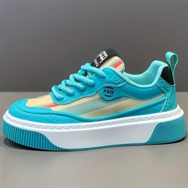 product-fancy-4f5278aa-ef19-4c8b-8add-6a5e934d5132 Men'S Low-Top Casual Sneakers - White with Colorful Stripes, Breathable Fabric Lining & Cushioned PVC Sole, Comfortable Round Toe for All-Season Outdoor, Daily Wear & Light Sports, Stylish Sporty Design, Laceup Shoes, Durable Footwear