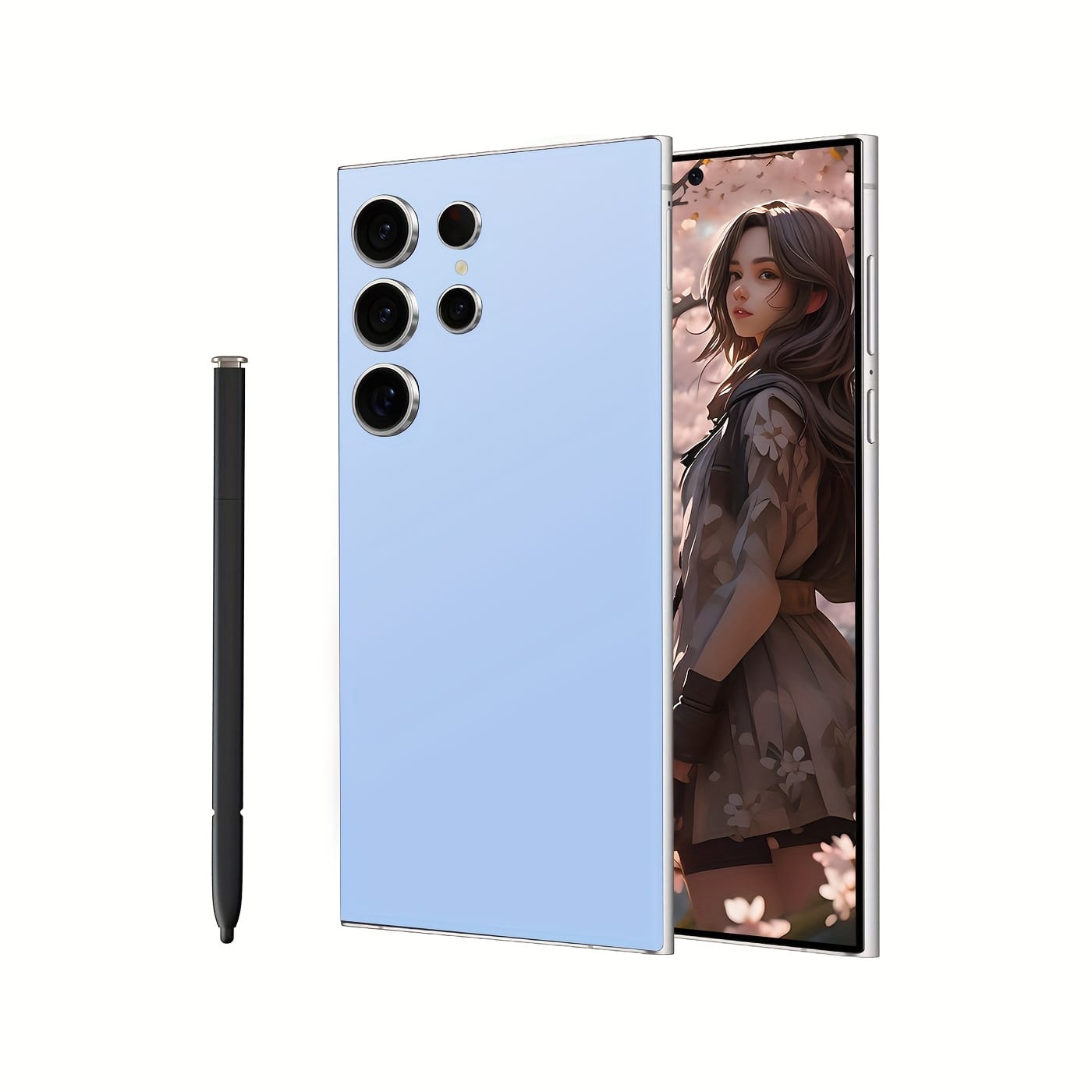 Globally unlocked 6GB+128GB smartphone with Android 12, 6.8-inch display, Dual SIM dual standby, built-in stylus, 5800mAh battery, 16MP+50MP camera, fast charging, lag-free gaming experience, facial recognition unlocking