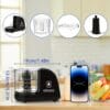 PANCERKA Electric Vegetable Chopper, Food Processor, Electric Food Chopper, Blenders for Kitchen and Baby Food Processor, 1.5 Cup Mixer Grinder, for Dicing, Mincing, and Puree, Black