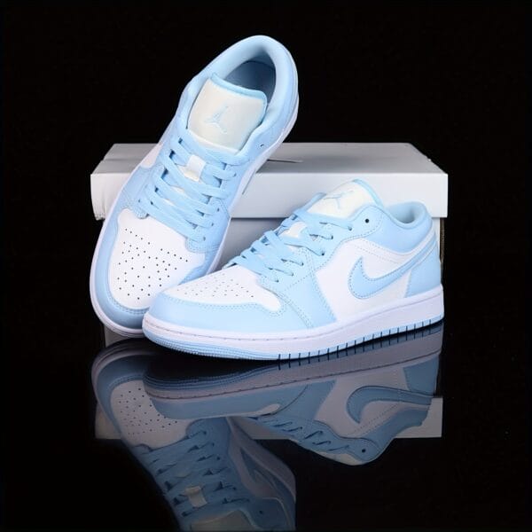 NIKE Jordan Men's Air Jordan 1 Low "Aluminum" Retro Basketball Shoes in Red and White