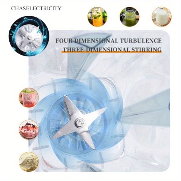 2.5L Large Capacity Dual-Use Blender with Food-Grade ABS Mixing Cup - Powerful Household and Commercial Juicer, Smoothie Maker, and Grinder, No Battery Needed, 120V, US Plug, Commercial Kitchen Equipment | Modern Kitchen Appliance | Durable Plastic Base, Blender