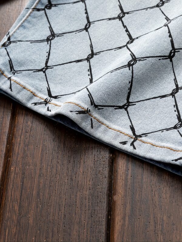 product-fancy-58ae2340-9943-4f23-8593-a4fb40404471 Men'S Streetwear Vintage Washed Faux Denim Shorts - Non- Distressed Casual Pants with Zipper Closure, All-Season Everyday & Formal Outfits - Urban Fashion Bottoms for Men, Versatile Clothing, Distressed Look, Quality Stitching, Young Adults, Street Style, Retro Design, Durable Fabric, Young Adults Clothing