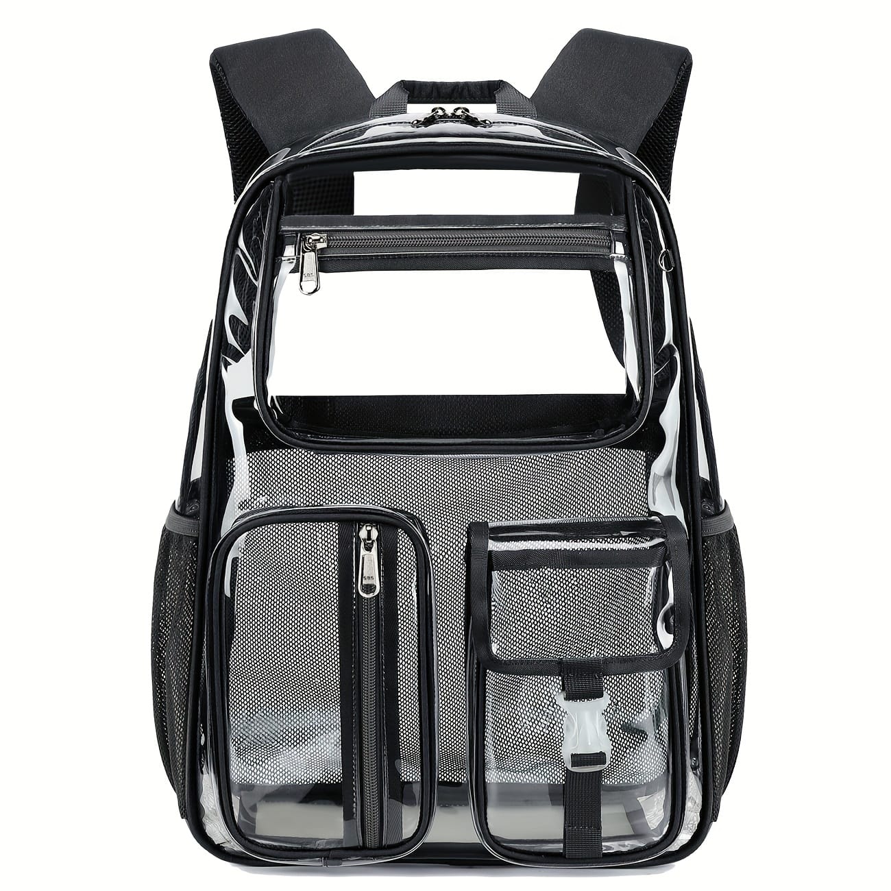 Transparent Boys' Backpack TPU Student Large Capacity Commuter Laptop Bag for Venue Security Check, for Teenager