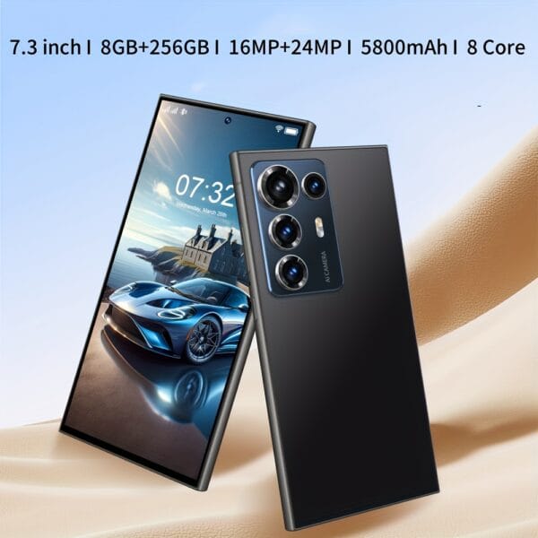 2025 New 5G Smartphone, 7.3-inch HD Screen, Android 13, 8GB+256 Storage Dual SIM Card Slot with GPS Supported Stylus Pen Included, Foldable Phone