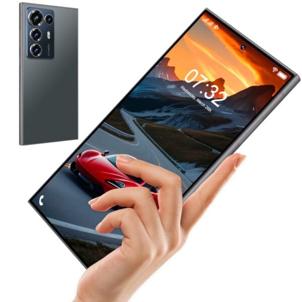 Unlocked Large-Screen Smart Phone, All-New Global Android 5G Phone, Featuring a 7.3-Inch Extra-Large HD Display, 8GB + 256GB Storage, 5800Mah High-Capacity Battery, 16MP + 24MP Cameras, Android 13 System with an 8-Core Processor.