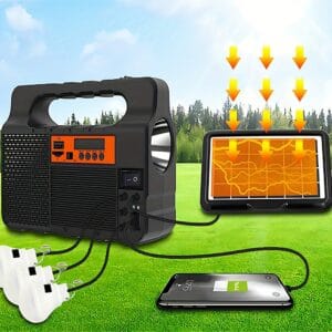 product-fancy-5b583279-05e2-4af9-af53-a7470fff6d5d 1 Solar Light Outdoor Searchlight Energy Storage Power Generation System LED Light Panel Portable Power Supply Outdoor Camping Light Travel Emergency Hunting Fishing Light Mobile Phone Charging Station