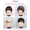 Professional Bald Mannequin Head for Cosmetology Training & Wig Making - Realistic Female Doll Head with Removable Black Cap, Adjustable T-Pins, Sturdy Base - Ideal for Hairstyling Practice, Display & Wigs Crafting, Beauty School, Durable Construction, Lifelike Texture, Wig Makers, Beauty Students