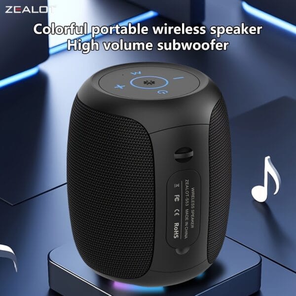 ZEALOT S53 Wireless Speakers, Wireless Speaker, Dual Pairing, 3600mAh Battery, 24 Hours Playtime Loud Stereo, Booming Bass, Charging Cable, Connect with Mobile Phone/Tablet/TV