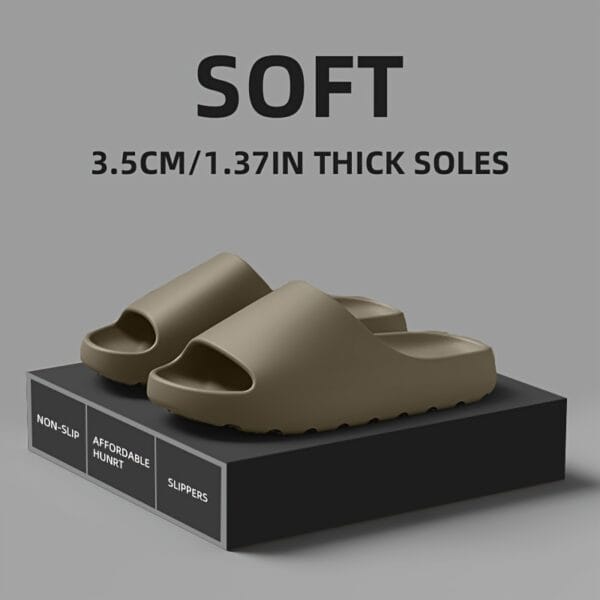 EVA Slides Non-Slip Indoor Sandals for Men and Women, Comfortable Soft Cloud Slippers for Beach, Shower, Outdoor Leisure, Essential for Travel