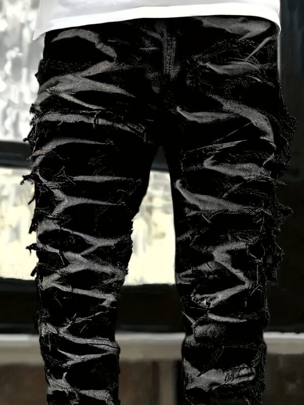 product-fancy-64cbd886-3c4d-48d8-96f2-20c9308a0c59 Men's Fashion Creative Tassel Painted Street Style Jeans