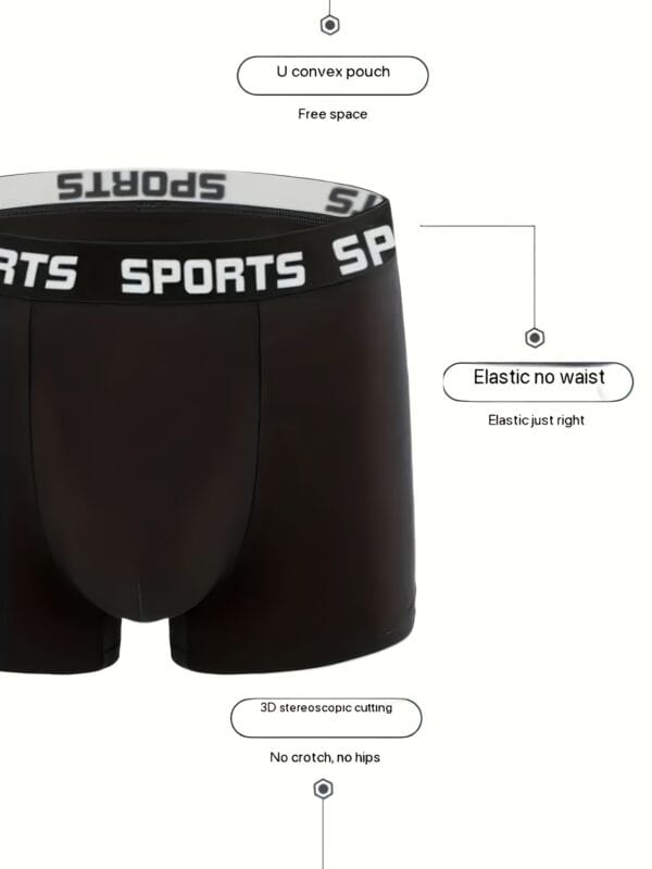 1/3/5/8/10pcs Men'S Boxer Briefs - Breathable Athletic Underwear with Elastic Waistband, Medium Stretch Solid Color (Black, Navy Blue, Dark Grey, Light Blue) - Comfortable Casual & Sportswear Underwear, Comfortable Underwear, Simple Design, Breathable Fabric