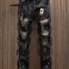 All Seasons Fashionable Street Fashionable Jeans, Men's Blend Casual Street Style Stretch Jeans Pants