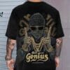 Digital Print Hip-Hop Style Genius Letter Pattern, Print T-Shirt, Short Sleeve Top to Express Personality